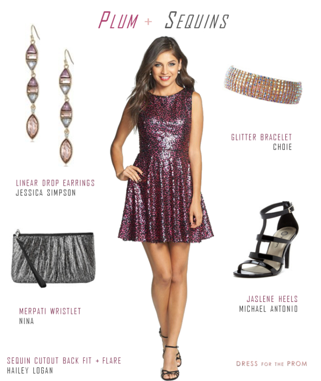 plum sequin dress